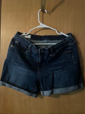 GAP Denim Cuffed Women's Shorts - Dark Blue